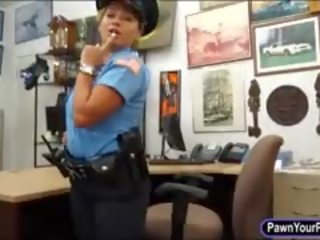 Latina Police Officer Fucked By Pawn schoolboy In The Backroom