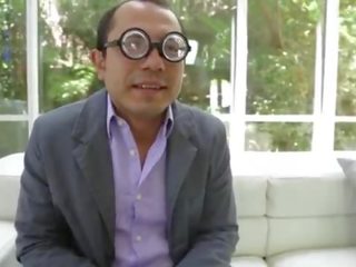 Mexican nerd fucks a young woman from his office!